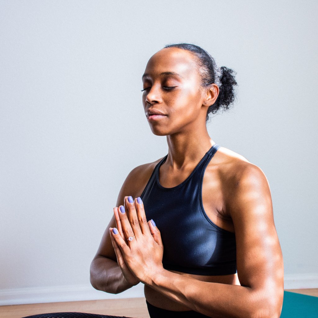 Black woman meditation/recovery