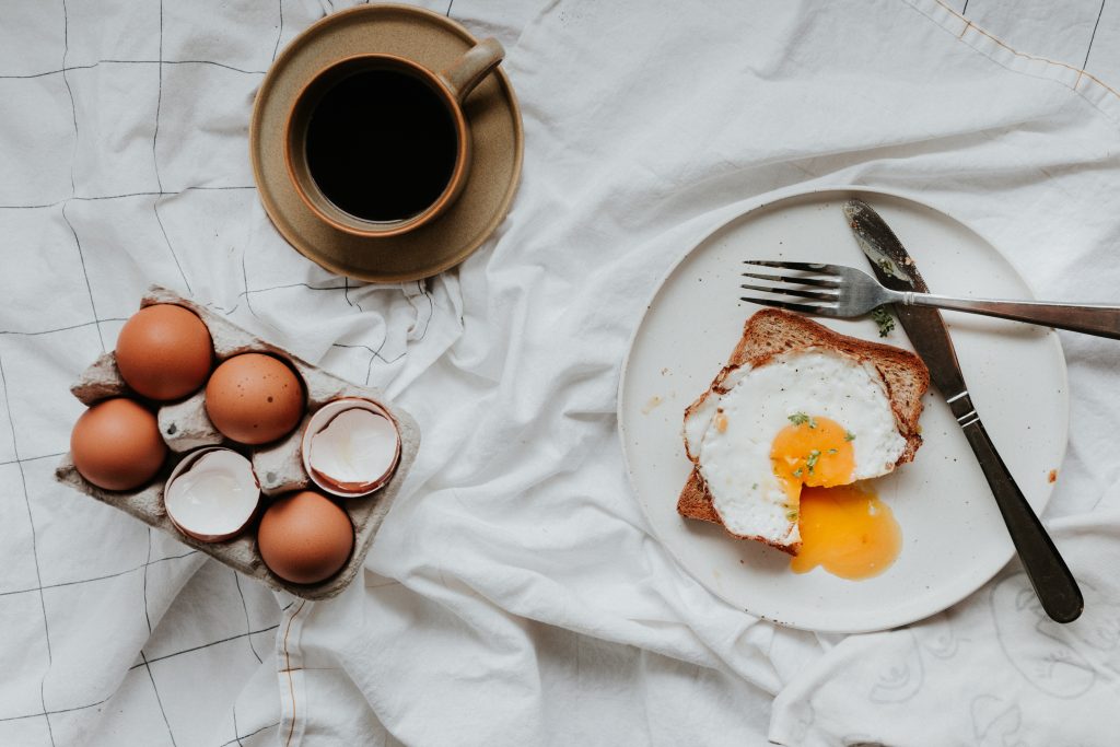High Proetin breakfast with eggs