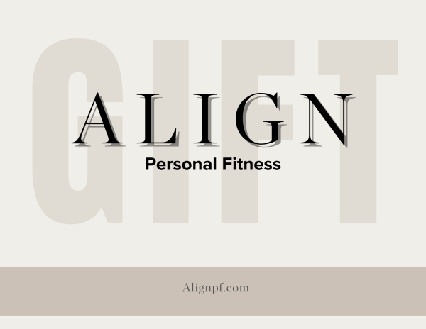 Align personal fitness gift card